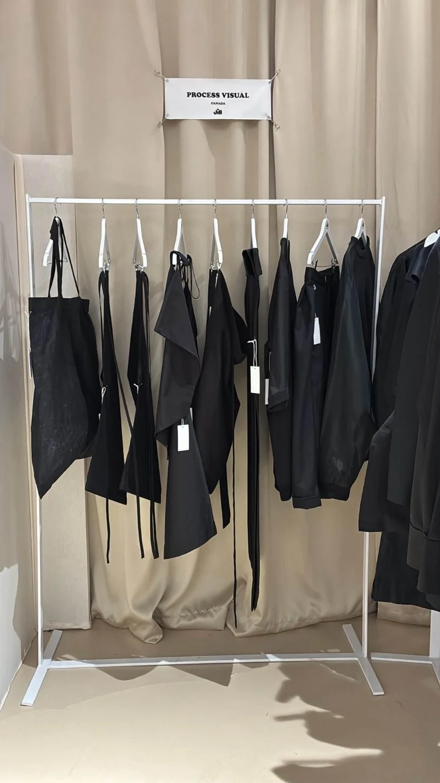 Process Visual collection on its rail at JILL Paris