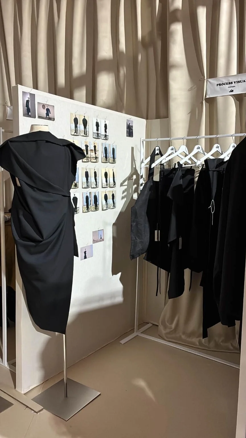 Process Visual garments and collection imagery on the stand